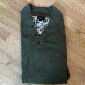 Banana Republic Olive Colored button down v neck sweater
